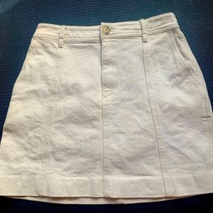 Madewell A-line Ivory Denim Skirt